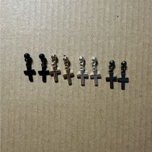 small cross earrings!